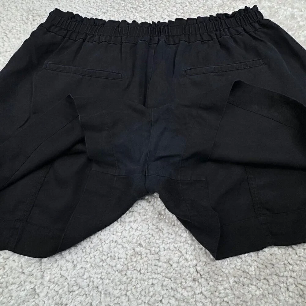 Elizabeth And James Black Paperbag High Waist Short